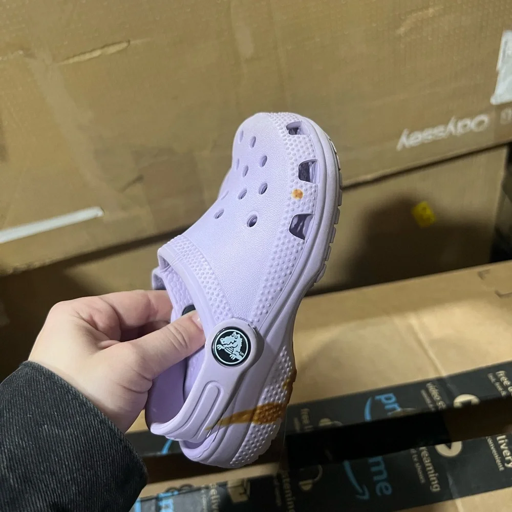 CROCS Orchid Purple Classic Slip On Clogs Size 9 Children's